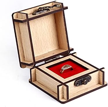 קופסת תכשיטים מעץ Krupasadhya לנשים וגברים טבעת קואולה | מארגן תכשיטים קופסא קופסת יד מגולפת ביד, פריטי מתנה מאת
